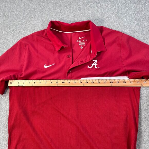 Alabama Crimson Tide Nike Dri-Fit Performance Polo Men's Large Short Sleeve Top - Picture 7 of 10
